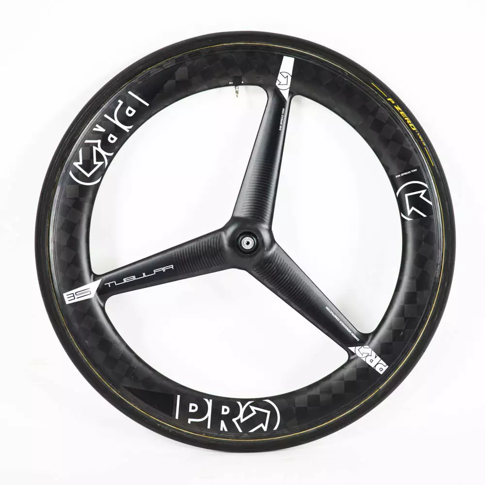 PRO TeXtreme 3-Spoke Tubular Front Wheel - Rim Brake 4 PRO TeXtreme 3-Spoke Tubular Front Wheel - Rim Brake - Billede 2