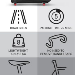 SCICON Aerocomfort Road 3.0 TSA Bike Travel Bag - Quickstep Edition -Cervelo Salg Aerocomfort 3.0 specifications
