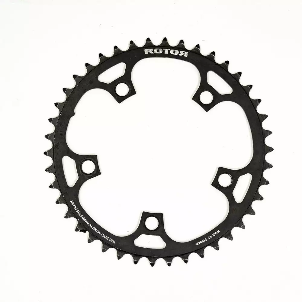 Rotor NoQ Inner Road Chainring - 110 Bcd - 5 Bolt #3 4 Rotor NoQ Inner Road Chainring - 110 Bcd - 5 Bolt #3 - Billede 2