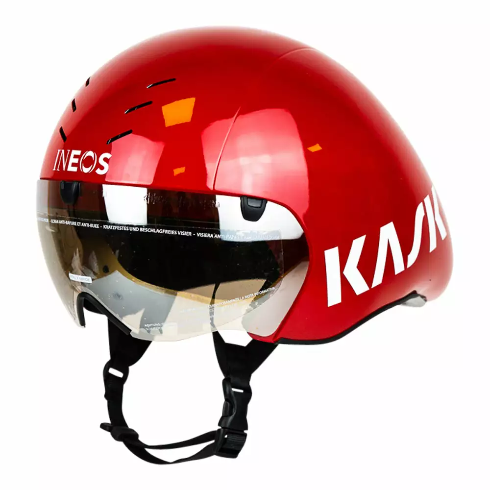 Kask Bambino Pro Evo Vuelta Leader Time Trial Helmet - Team Ineos 3 Kask Bambino Pro Evo Vuelta Leader Time Trial Helmet - Team Ineos