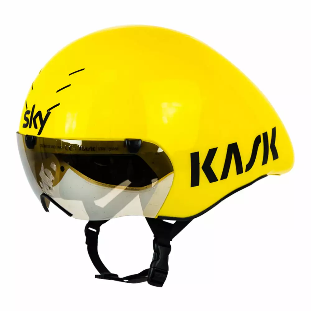 Kask Bambino Pro Evo TDF Leader Time Trial Helmet - Team SKY 3 Kask Bambino Pro Evo TDF Leader Time Trial Helmet - Team SKY