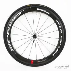 Fulcrum Speed 55T Tubular Front Wheel - Black/White -Cervelo Salg P1860409