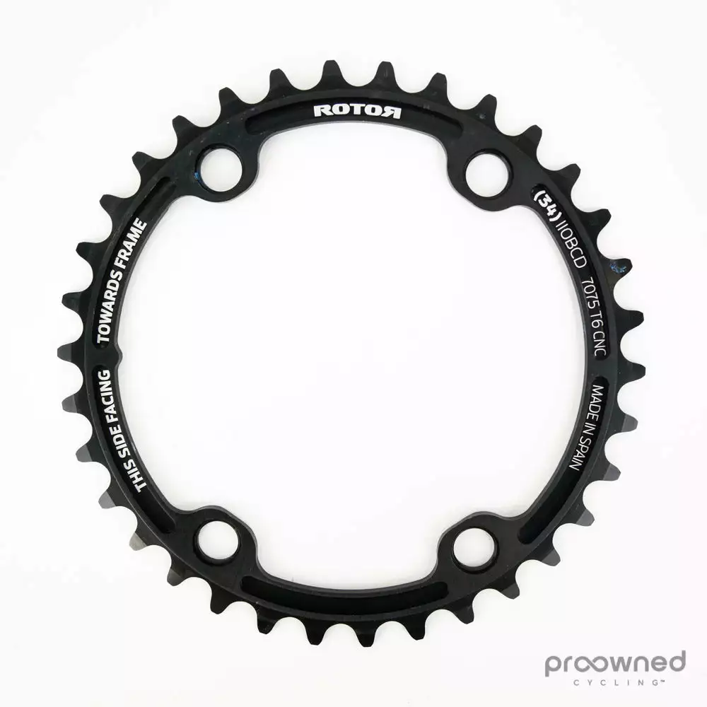 Rotor NoQ Inner Chainring - 34T 110 Bcd - 4 Bolt 3 Rotor NoQ Inner Chainring - 34T 110 Bcd - 4 Bolt