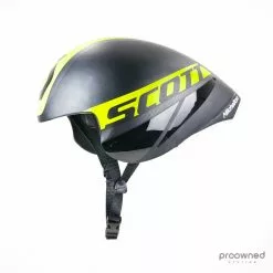 Scott Split Time Trial Helmet - Black/Yellow - Mitchelton-Scott
