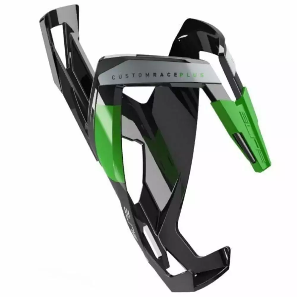 Elite Custom Race Plus Bottle Cage - Black & Green 3 Elite Custom Race Plus Bottle Cage - Black & Green